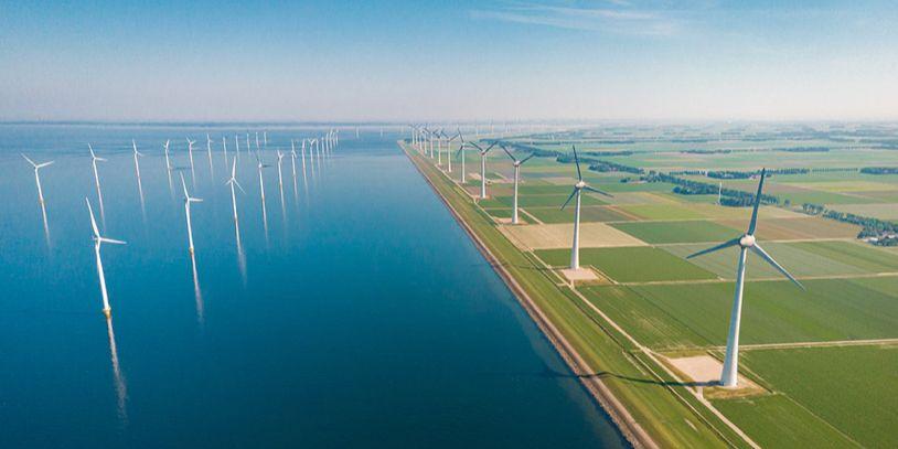 Windturbines voor meer schone stroom